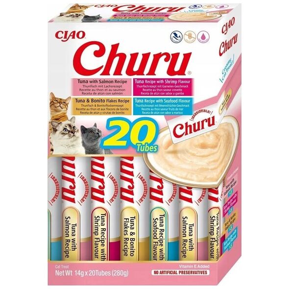 Inaba Foods INABA CHURU Varietes Owoce morza -przysmak dla kota 20x14 g