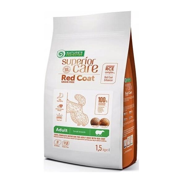 Nature’s Protection Nature's Protection Red Coat Grain Free Jagnięcina Adult Small Breeds 1.5 kg