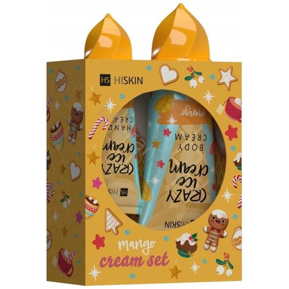 Alkotest HISKIN_SET Crazy Ice Cream krem do rąk Mango 60ml + krem do ciała Mango 200ml