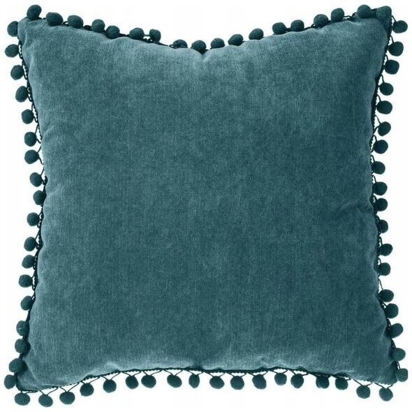 Διακοσμητικό μαξιλάρι Atmosphera POMPONS, 40 x 40 cm, γαλαζοπράσινο χρώμα 13431714 3560238654958