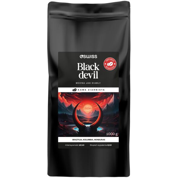 Kawa ziarnista 4Swiss Black Devil świeżo palona 1 kg