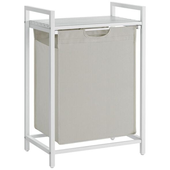 Vasagle Καλάθι Απλύτων Μεταλλικό 50x33x72cm Λευκό (BLH101W01) (VASBLH101W01) έως 12 άτοκες Δόσεις