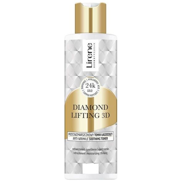 Lirene Diamond Lifting 3D Przeciwzmarszczkowy tonik łagodzący 200ml