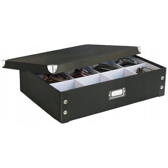 Zeller Box για γραβάτες και ζώνες - organizer, μαύρο, ZELLER 13429071 4003368177892