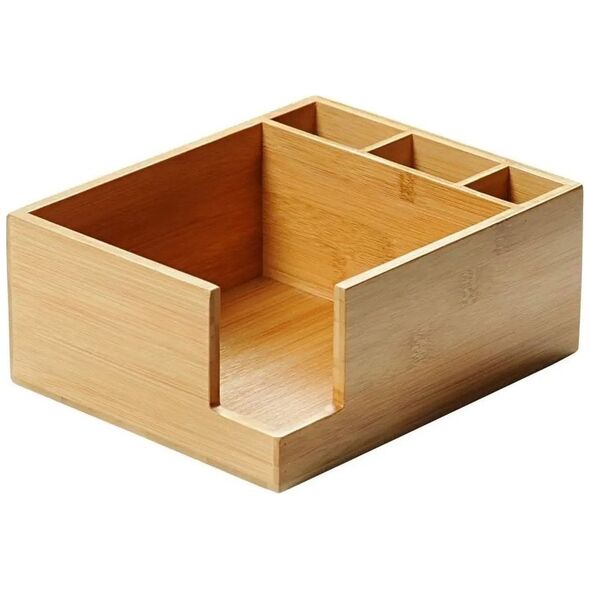 Θήκη για χαρτοπετσέτα Kesper Bamboo με κουτί για μαχαιροπίρουνα, ξύλινη θήκη για χαρτοπετσέτα, βάση για χαρτοπετσέτες, οργάνωση κουζίνας, αξεσουάρ κουζίνας 13429226 4000270708527