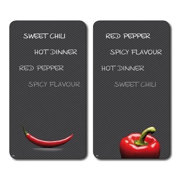 Κοπτική σανίδα Kesper Multi-Glasschneideplatte, 2er, Motiv: Chili, 52 x 30 x 0,9 cm 13429246 4000270365256