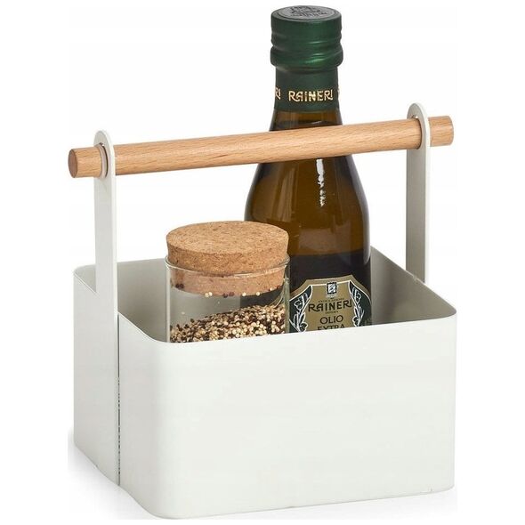 Δοχείο μπαχαρικών Zeller CADDY με χερούλι, μέγεθος S, λευκό, ZELLER 13429597 4003368273860