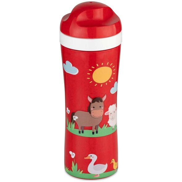 Παιδικό μπουκάλι Koziol OASE FARM, 425ml, κόκκινο, KOZIOL 13430863 4002942624760