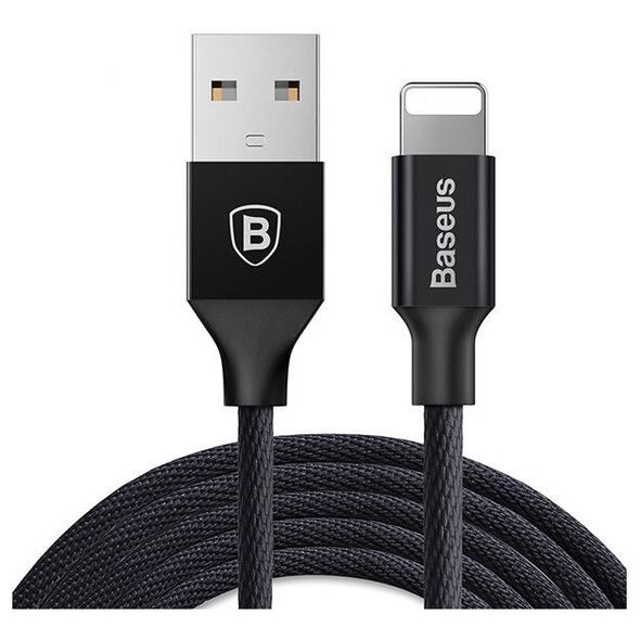Kabel USB Baseus USB-A - Lightning 1.8 m Czarny (27106-uniw)