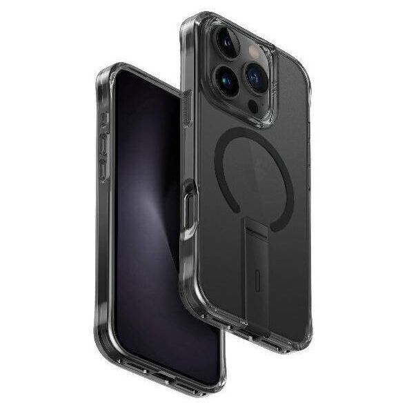Case IPHONE 16 PRO UNIQ Eleva with Vertica Stand Carbon black 8886463690727