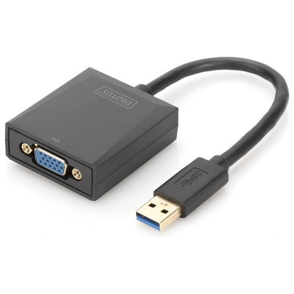 Adapter USB Digitus USB - VGA Czarny  (DA-70840)