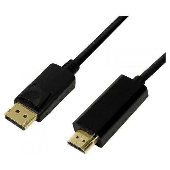 Kabel LogiLink DisplayPort - HDMI 1m czarny (CV0126)