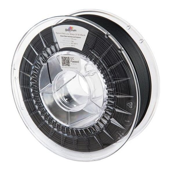 Spectrum Filament Spectrum PA6 Low Warp GF30 Black 1.75 mm 1kg