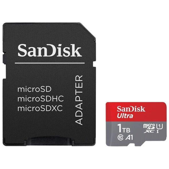 SanDisk Ultra microSD with SD Adapter 1 ΤΒ (SDSQUAC-1T00-GN6MA) (SANSDSQUAC-1T00-GN6MA) έως 12 άτοκες Δόσεις
