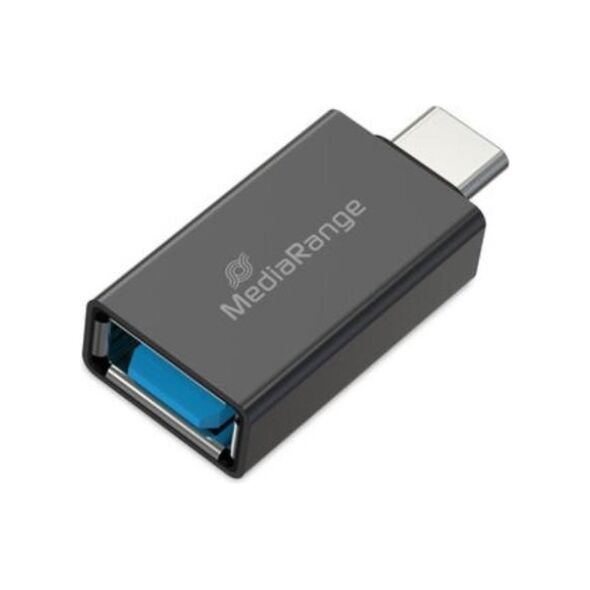 MediaRange USB-A to USB Type-C Adapter Black (MRCS216) έως 12 άτοκες Δόσεις