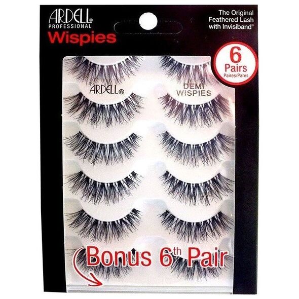 ARDELL_Demi Wispies 6-Pack sztuczne rzęsy na pasku sześć par Black