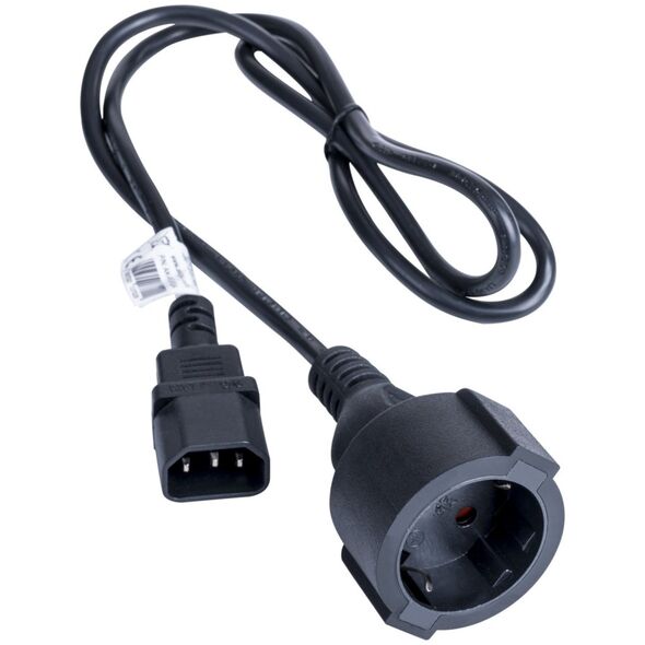 Kabel zasilający Akyga AKYGA Adapter zasilający AK-PC-13A CCA CEE 7/3 / IEC C14 1 m