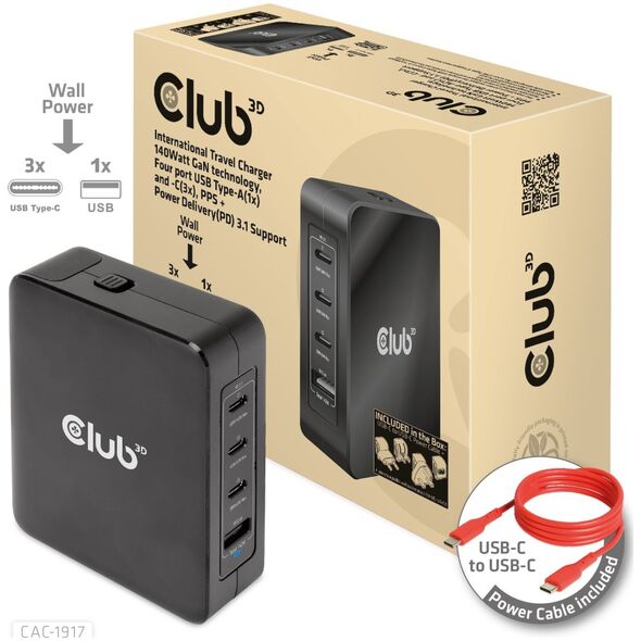 Ładowarka Club 3D CLUB3D CAC-1917 moduł zasilaczy 140 W