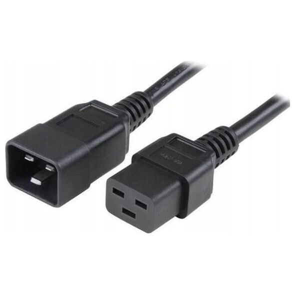 Kabel zasilający Manhattan IEC320 C19 na C20 16A 2m czarny