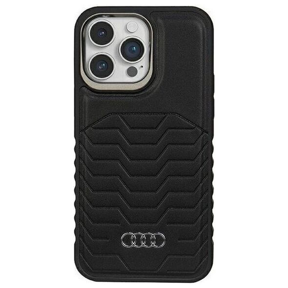 Audi Audi Synthetic Leather MagSafe iPhone 15 Pro Max 6.7" czarny/black hardcase AU-TPUPCMIP15PM-GT/D3-BK