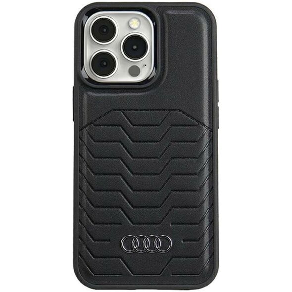 Audi Audi Synthetic Leather MagSafe iPhone 15 Pro 6.1" czarny/black hardcase AU-TPUPCMIP15P-GT/D3-BK