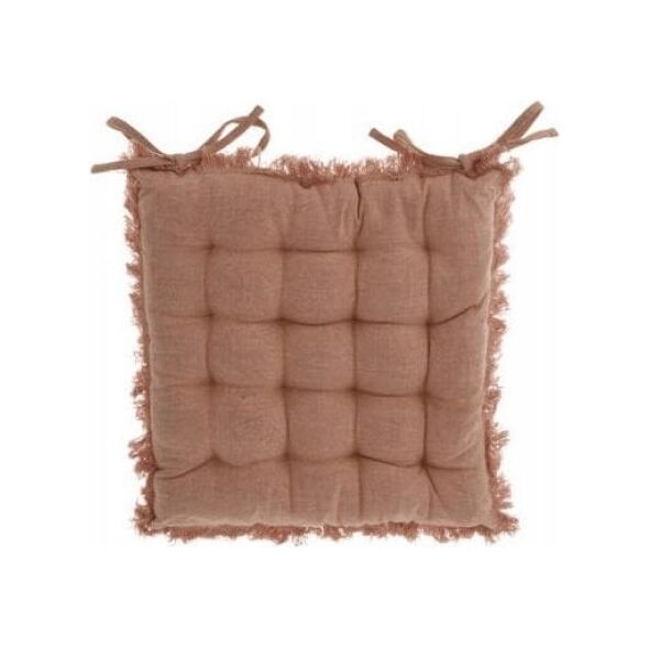 Home Styling Collection Poduszka na krzesło pikowana SLIM, bawełna, wiązania, 40 x 40 cm
