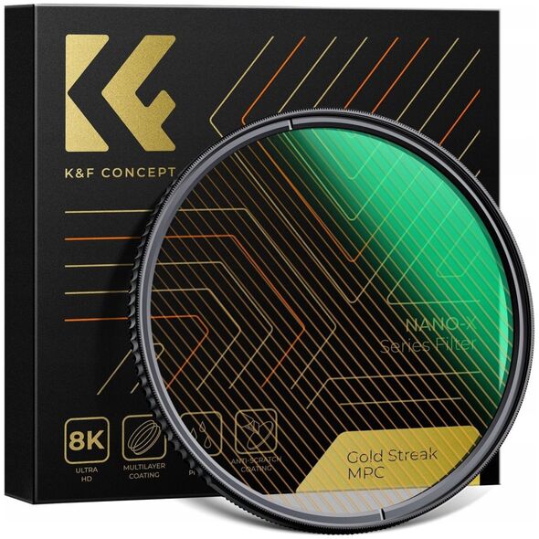Filtr Kf Filtr Gold Streak Anamorficzny Złote Flary Smugi K&f Nano-x Mrc 55 Mm 55mm / Kf01.2105