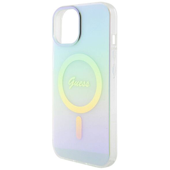 Guess Case for iPhone 15 / iPhone 14 / iPhone 13 - Guess IML Iridescent MagSafe (GUHMP15SHITSQ) - Turquoise 3666339154929 έως 12 άτοκες Δόσεις