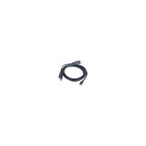 Kabel USB Gembird 2x USB-A - miniUSB 0.9 m Czarny (CCPUSB22AM5P3)