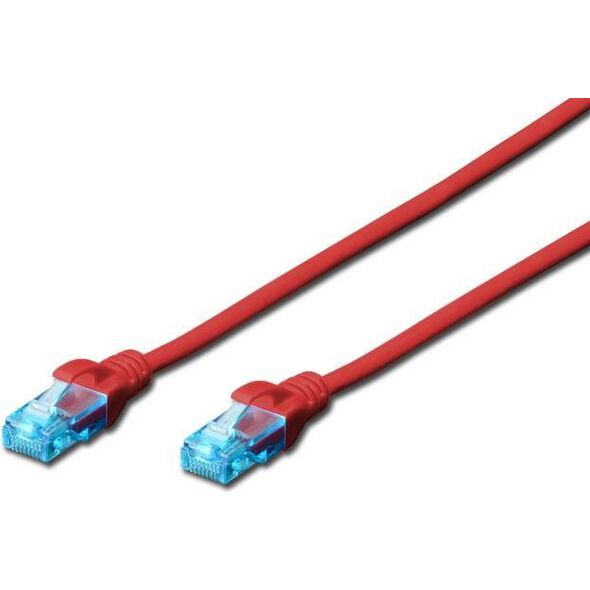 Digitus Patch cord U/UTP kat.5e PVC 3m Czerwony (DK-1512-030/R)