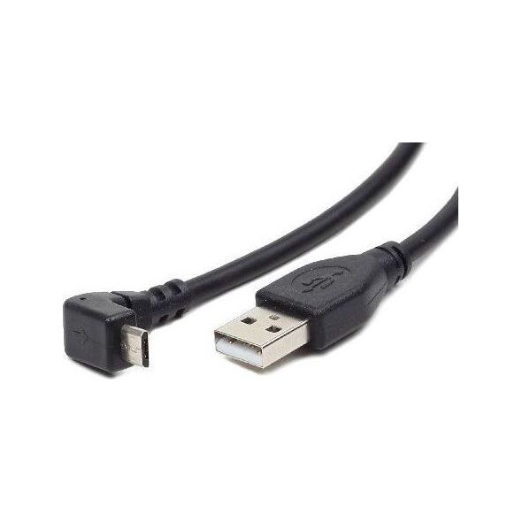 Kabel USB Gembird USB-A - microUSB 1.8 m Czarny (CCP-MUSB2-AMBM90-6)