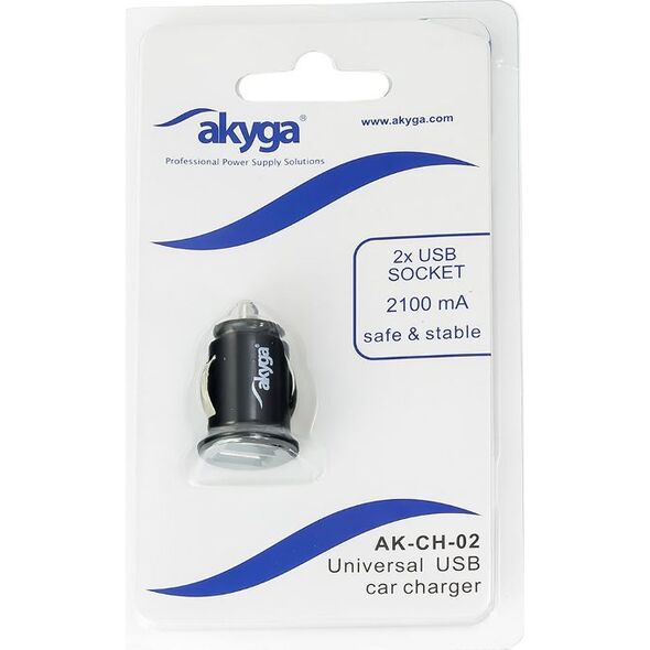 Ładowarka Akyga AK-CH-02 2x USB-A 2.1 A  (AK-CH-02)