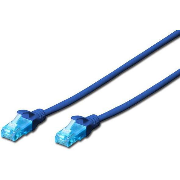 Digitus Kabel patch cord UTP, CAT.5E, niebieski, 0.25m, 15 LGW (DK-1512-0025/B)