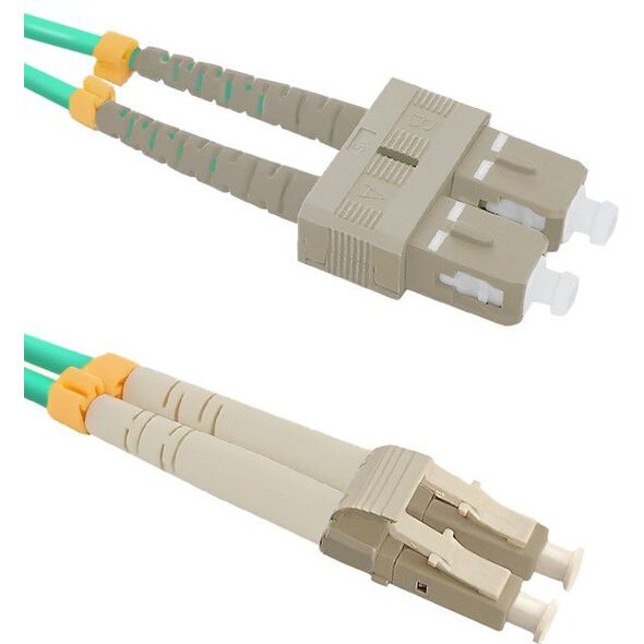 Qoltec Optic Patchcord LC/UPC - SC/UPC MM 50/125 OM4 2m (54349)