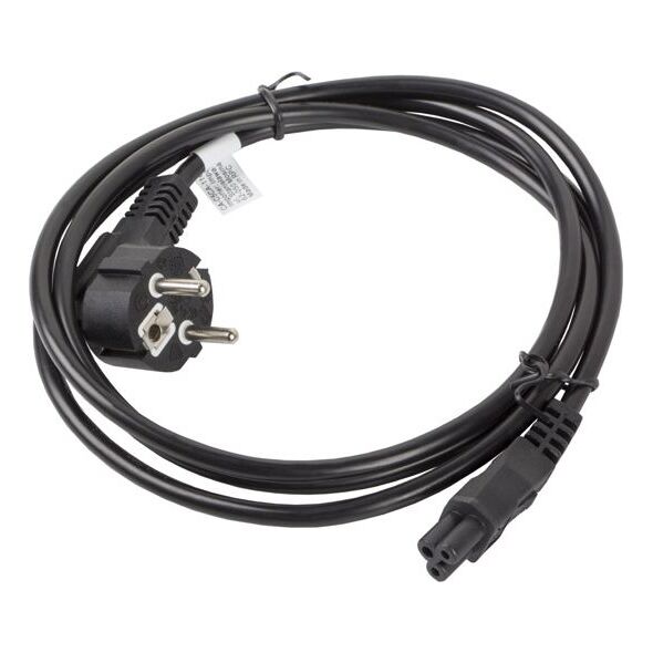 Kabel zasilający Lanberg IEC 7/7 - IEC 320 C5, 1.8m, czarny (CA-C5CA-11CC-0018-BK)