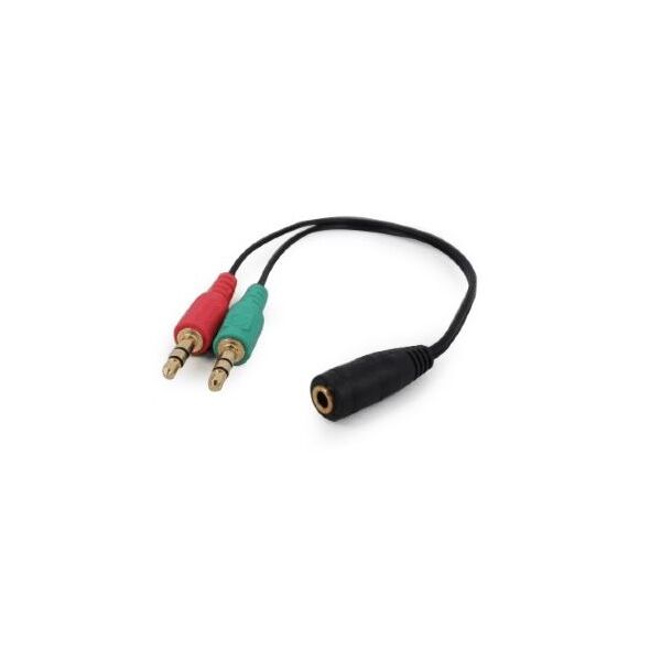 Kabel Gembird Jack 3.5mm - Jack 3.5mm x2 0.2m czarny (CCA-418)