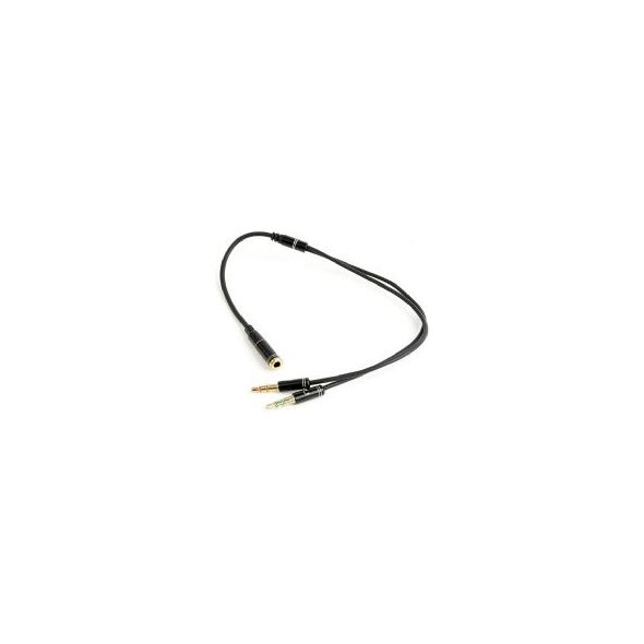 Kabel Gembird Jack 3.5mm - Jack 3.5mm x2 0.2m czarny (CCA-418M)