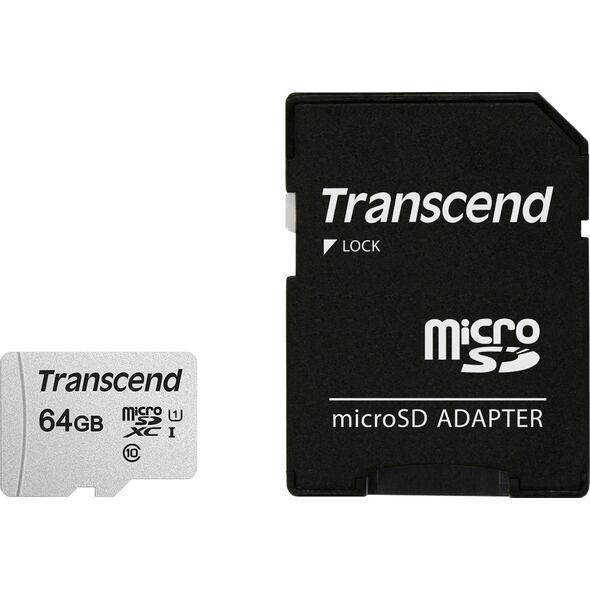 Karta Transcend 300S MicroSDXC 64 GB Class 10 UHS-I/U1  (TS64GUSD300S-A)