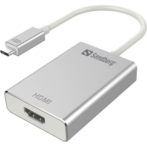 Adapter USB Sandberg USB-C - HDMI Srebrny  (136-12)