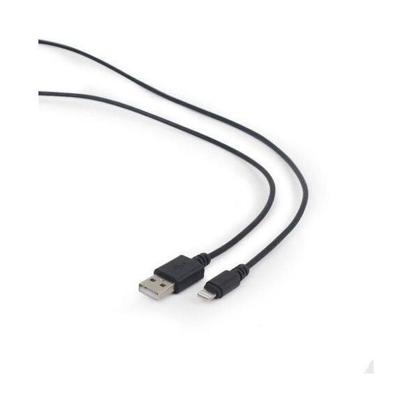 Kabel USB Gembird USB-A - Lightning 1 m Czarny (CC-USB2-AMLM-1M)