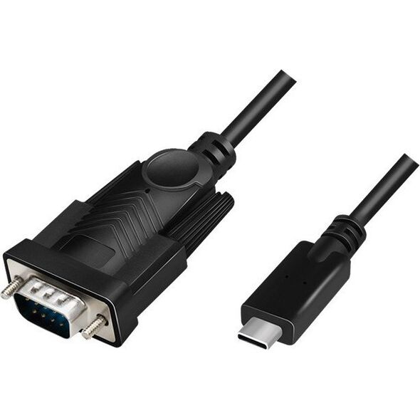 Kabel USB LogiLink USB-C - RS-232 1.2 m Czarny (AU0051A)
