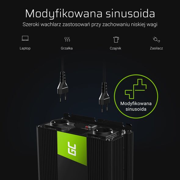 Przetwornica Green Cell 24V na 230V 1500W