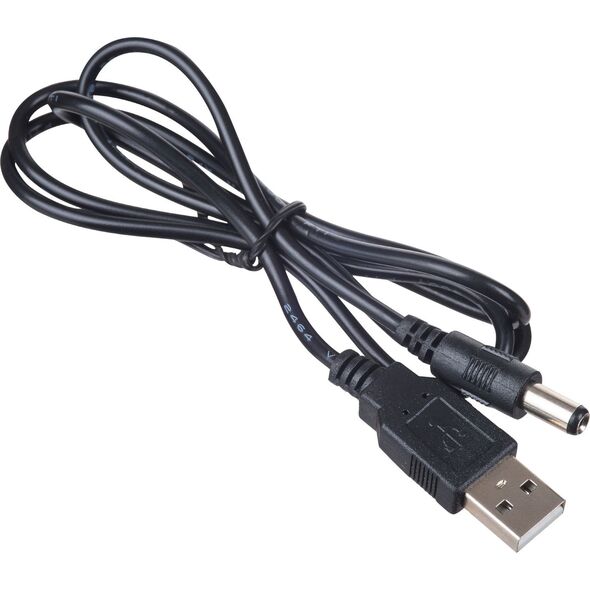 Kabel USB Akyga USB-A - DC 5.5 x 2.5 mm 0.8 m Czarny (AK-DC-04)