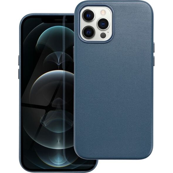 OEM Futerał LEATHER MAG COVER kompatybilny z MagSafe do IPHONE 12 Pro Max niebieski