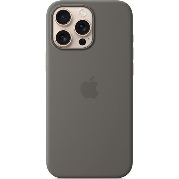 Apple APPLE iPhone 16 Pro Max Silicone Case with MagSafe - Stone Gray