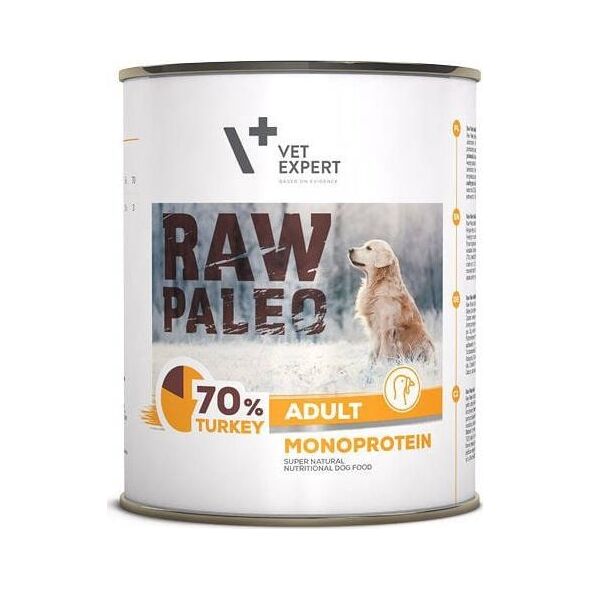VET EXPERT RAW PALEO Adult Monobiałkowa Turkey INDYK 800g