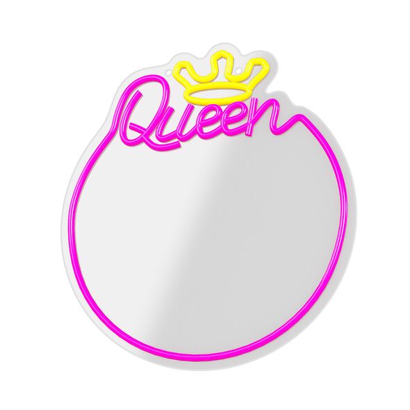 Neon MIRROR LED QUEEN warm white pink FMNE04 Forever Light 5907457763036