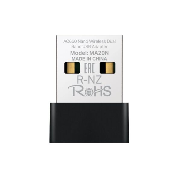 Mercusys AC650 Nano Wi-Fi USB Adapter (MA20N) (MERMA20N) έως 12 άτοκες Δόσεις
