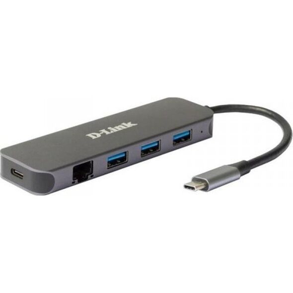 HUB USB D-Link D-Link DUB-2334  USB-C nach 1000MBit Adapter mit USB-Hub retail