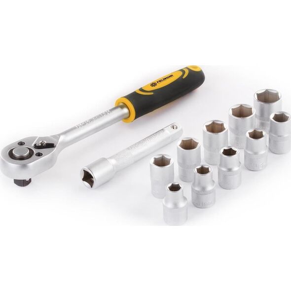 Fieldmann Zestaw kluczy nasadowych Fieldmann FDN1060 z grzechotką 1/2"